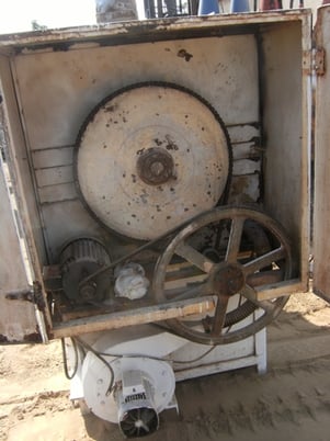 Rotary Drum Roaster, 30" diameter X 48" L, 8" x 6" inlet, 13" x 11" discharge, gas burner w/2" x 2" x 46" - Image 2