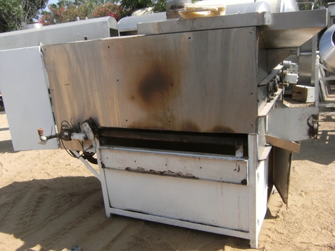 Rotary Drum Roaster, 30" diameter X 48" L, 8" x 6" inlet, 13" x 11" discharge, gas burner w/2" x 2" x 46" - Image 4