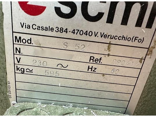 20" SCM #S-52, planer, mechanical digital read out, 1988 - Image 4