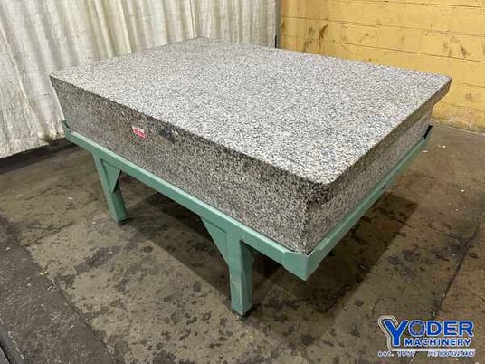 48" x 72" x 12" Surface Combustion plate, gray black, sits on 4 leg steel stand - Image 1