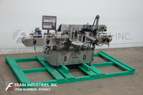 Tronics #3S3, Stainless Steel, right hand, front, back & wrap, pressure sensitive labeler rated from - Image 1