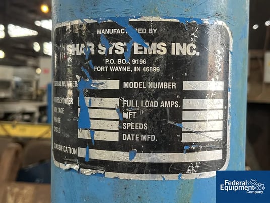 10 HP Shar, Disperser, Stainless Steel shaft and blade, 230/460 volt xp motor, mechanical variable speed - Image 2