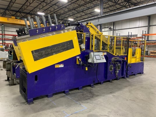 10000 lb. Colt #CSHCEJ-1000-12, heavy duty coil cradle & straightener comb., 12" W x .442" stock, 72" outside - Image 3