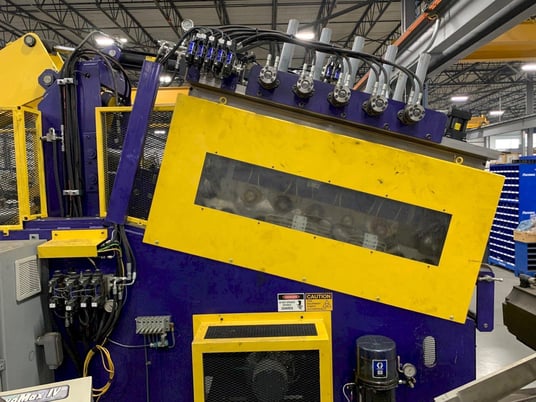 10000 lb. Colt #CSHCEJ-1000-12, heavy duty coil cradle & straightener comb., 12" W x .442" stock, 72" outside - Image 8