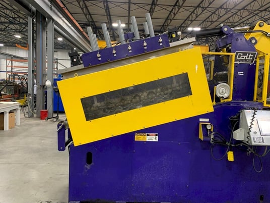 10000 lb. Colt #CSHCEJ-1000-12, heavy duty coil cradle & straightener comb., 12" W x .442" stock, 72" outside - Image 9