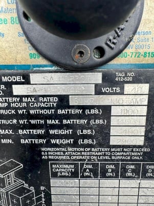 1400 lb. Raymond #SA-CSR30T, electric forklift, Precision Mark II Electric battery charger - Image 9