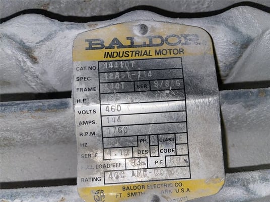 MAC #52AALSS, vacuum conveyor, 125 HP Baldor motor, 1760 RPM - Image 4