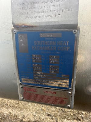 5200 sq.ft., 150 psi shell, Southern Heat Exchanger, 355 psi tube, 210&deg; F., 2011 - Image 6