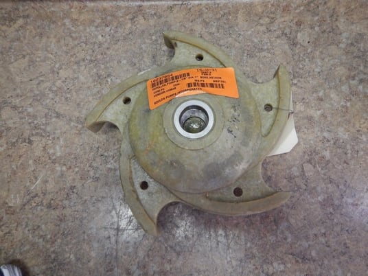 Goulds Pump, Impeller 8-1/8" diameter, 6 Vane 1" Bore Hetron Resin, NEW - Image 7