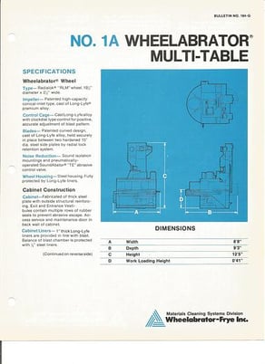 17" Wheelabrator #A3-44873, newer style multi-table machine, (1) 25 HP wheel, dust collector, 2004 - Image 8