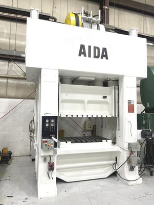 200 Ton, Aida #NL2-200, straight side mechanical stamping press, 8" stroke, 23.7" Shut Height, 1986 - Image 5