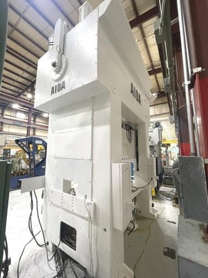200 Ton, Aida #NL2-200, straight side mechanical stamping press, 8" stroke, 23.7" Shut Height, 1986 - Image 6