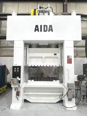 200 Ton, Aida #NL2-200, straight side mechanical stamping press, 8" stroke, 23.7" Shut Height, 1986 - Image 7