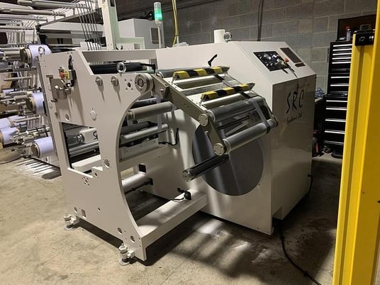 SRC Systems #SP06, 6 head spooling line, 19" spool diameter, 19" material width, 40" parent roll diameter - Image 2