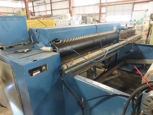 60" Sheeter, Rosenthal, 2 position unwind stand & belt tension mechanism, 1 score cut blade - Image 5