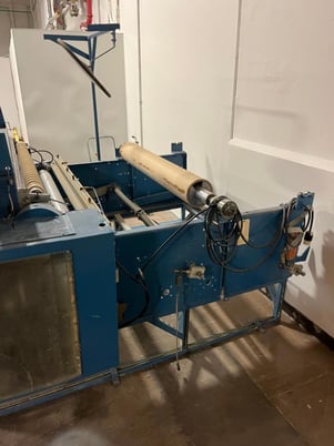 60" Sheeter, Rosenthal, 2 position unwind stand & belt tension mechanism, 1 score cut blade - Image 7