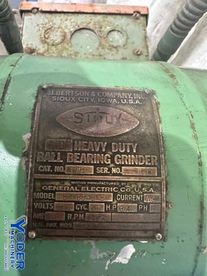 Albertson #SKC65AB48, double end grinder, 10" wheel diameter, 3/4 HP, 1725 RPM, eye shields - Image 2
