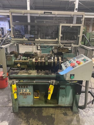 Nilson #751, 4-slide, 1/16" wire diameter, 3/4" width strip, 3" feed length, 40-400 PPM, straightener - Image 1