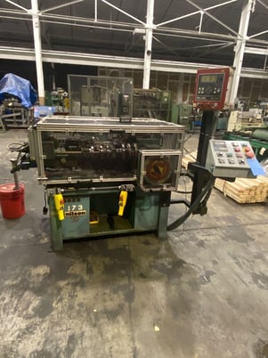 Nilson #751, 4-slide, 1/16" wire diameter, 3/4" width strip, 3" feed length, 40-400 PPM, straightener - Image 6