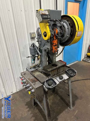 5 Ton, Perkins #1-A, OBI flywheel press, 1" stroke, 8" Shut Height, 3-3/4" throat, air clutch, 1/2 HP - Image 1