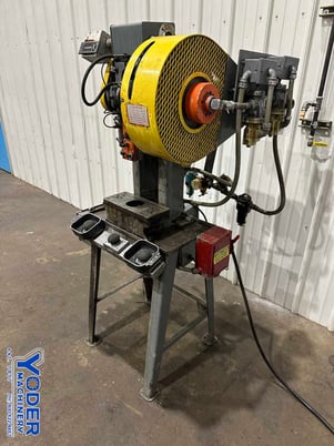5 Ton, Perkins #1-A, OBI flywheel press, 1" stroke, 8" Shut Height, 3-3/4" throat, air clutch, 1/2 HP - Image 3