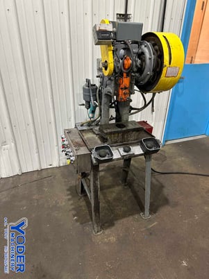 5 Ton, Perkins #1-A, OBI flywheel press, 1" stroke, 8" Shut Height, 3-3/4" throat, air clutch, 1/2 HP - Image 8