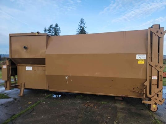 Sani-Tech #ST1546-36, auger feed compactor, 4.3 cu.yd., 10 HP motor ...