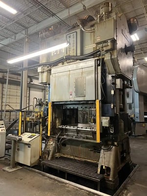 300 Ton, Minster #E2-300, straight side double crank press, 6" stroke, 32" Shut Height, 6" adj., 60" x36"bed - Image 2