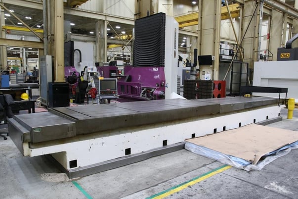 2" Tarus #TPTCGD512S, CNC gun drill, 144" X, 56" Y, 22" Z, 3000 RPM, #50, Mayfram chip conveyor, 2011 - Image 1