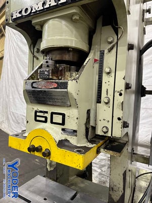 60 Ton, Komatsu #OBS60, OBI press, 4.72" stroke, 11.81" Shut Height, 2.76" power adjustment, 70 SPM, 1984 - Image 8