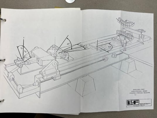 L & F #L1000-100-40, CNC, 0-480" distance jaws, 36" stroke, 50 -500 Tons per jaws, 1000 tons, 48"x96" die - Image 2