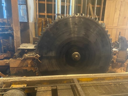 Edmiston, 4 Head Block Circular Sawmill, Running daily, 1987 - Image 3