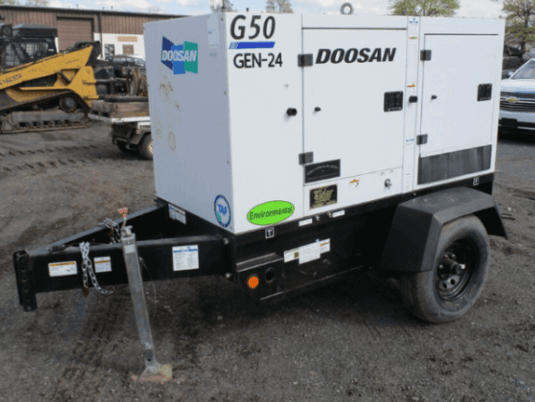 38 KW Daewoo Doosan #G50, trailer mounted, Tier 4F, 120/240/208/277/480 Volts, 1810 hours, 2020, $33.5k - Image 1