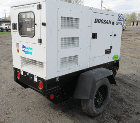 38 KW Daewoo Doosan #G50, trailer mounted, Tier 4F, 120/240/208/277/480 Volts, 1810 hours, 2020, $33.5k - Image 3