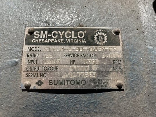 30 HP, Sumitomo #CHHJM-S-30-4185Y-25, planetary gear reducer, 25.00 :1 gearbox ratio, 35.7 HP - Image 3