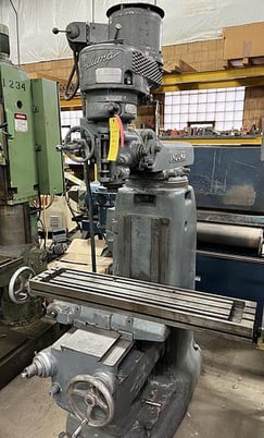 Induma, vertical mill, 9" x42" tbl., 2 HP, 12" X, 28" Y, 16" Z, R-8, 80-2713 RPM - Image 1