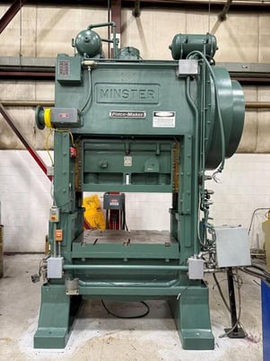 100 Ton, Minster #P2-100-48, high speed press, 5" stroke, 22" Shut Height, 4" adjustment, 50-100 SPM - Image 1