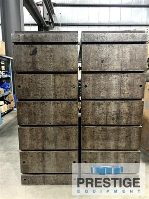 120" x 27.75" x 71.75" T-Slotted Angle Plates, 12" centers, 1" x 1.75"T-Slot dimension, #32106 (2 available) - Image 1