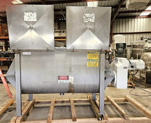 36 cu.ft. American Process #DRB36, Stainless Steel ribbon blender, 5/10HP, 80" L x 32" W x 35" D trough - Image 3