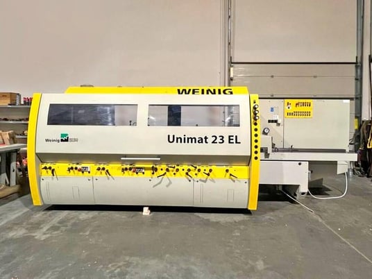 Weinig #Unimat-23-EL, feed through moulder, 8-head, 9-1/16" x 6-5/16" capacity, digital read out, 2003 - Image 1