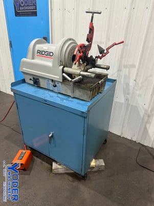1/4" - 2" Ridgid #1822-I, bolt & pipe threader, 1/8"-2" pipe capacity, standard threading die, 1-1/2 HP - Image 2