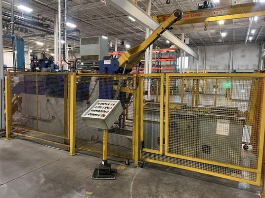 10000 lb. Saronni, coil cradle & straightener, 14" x .250" stock, 72" outside dimension, manual guide adj. - Image 3