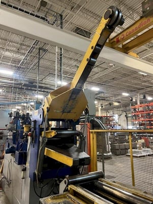 10000 lb. Saronni, coil cradle & straightener, 14" x .250" stock, 72" outside dimension, manual guide adj. - Image 5