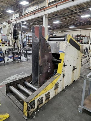 10000 lb. Press Room Equipment #P100CCS24-A-440, coil cradle & straightener, 24" x .250" stock, 60" outside - Image 2