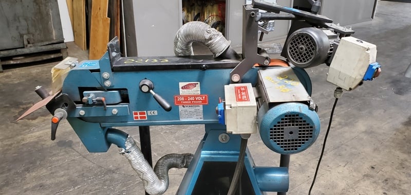 2.95" x 78.74" Scantool #75CGX-2000, horizontal belt sander, 7.87" x2.95" x1.65" contact wheel - Image 2