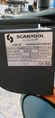 2.95" x 78.74" Scantool #75CGX-2000, horizontal belt sander, 7.87" x2.95" x1.65" contact wheel - Image 7