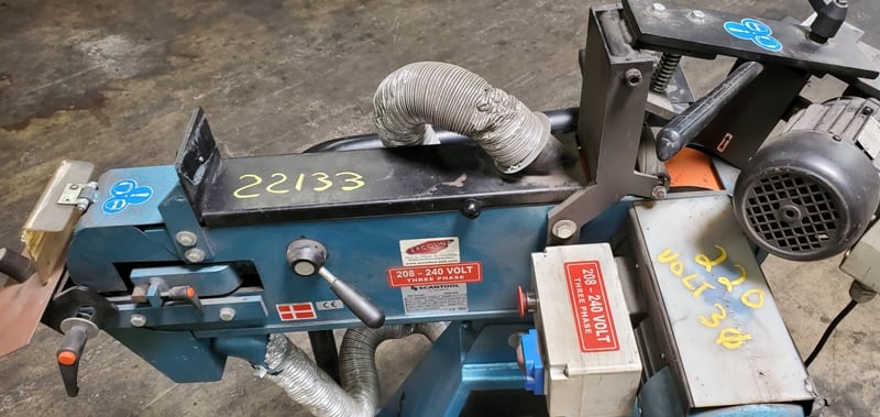 2.95" x 78.74" Scantool #75CGX-2000, horizontal belt sander, 7.87" x2.95" x1.65" contact wheel - Image 9