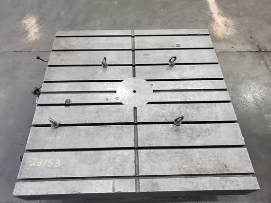 60" x 60" Lucas #60", rotary table, manual free spin rotation only, air regulator & pressure gage - Image 5