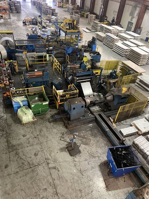 54" x 7" Loopco, Slitting Line, 60000 lb., .017" - .104" Gauge, 72" outside dimension, 16" - 32" ID Uncoiler - Image 2