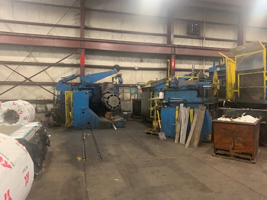 62" x 10" B & K, Slitting Line, 50000 lb., 72" outside dimension, 19" - 26" ID, 64" width Uncoiler, 72" width - Image 1
